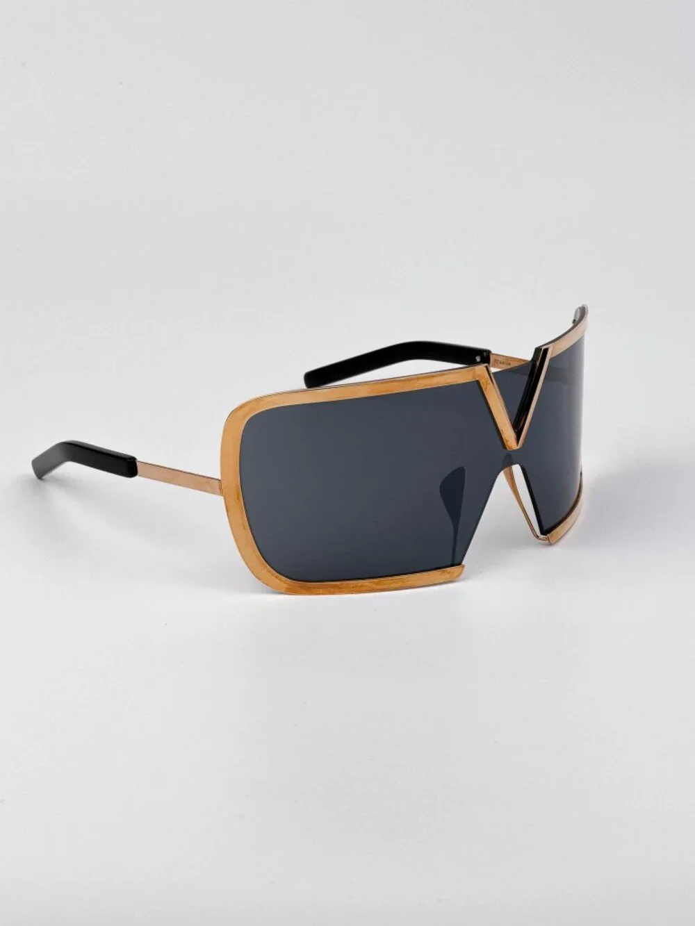 Valentino Sunglasses – Rose Gold Titanium Oversized Mask V-ROMASK VLS-120A A